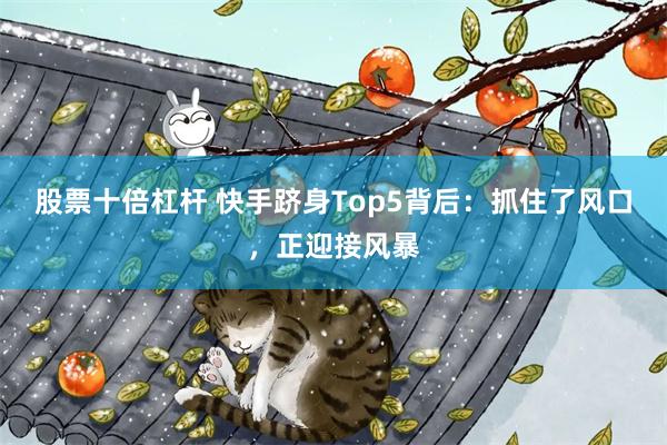 股票十倍杠杆 快手跻身Top5背后：抓住了风口，正迎接风暴